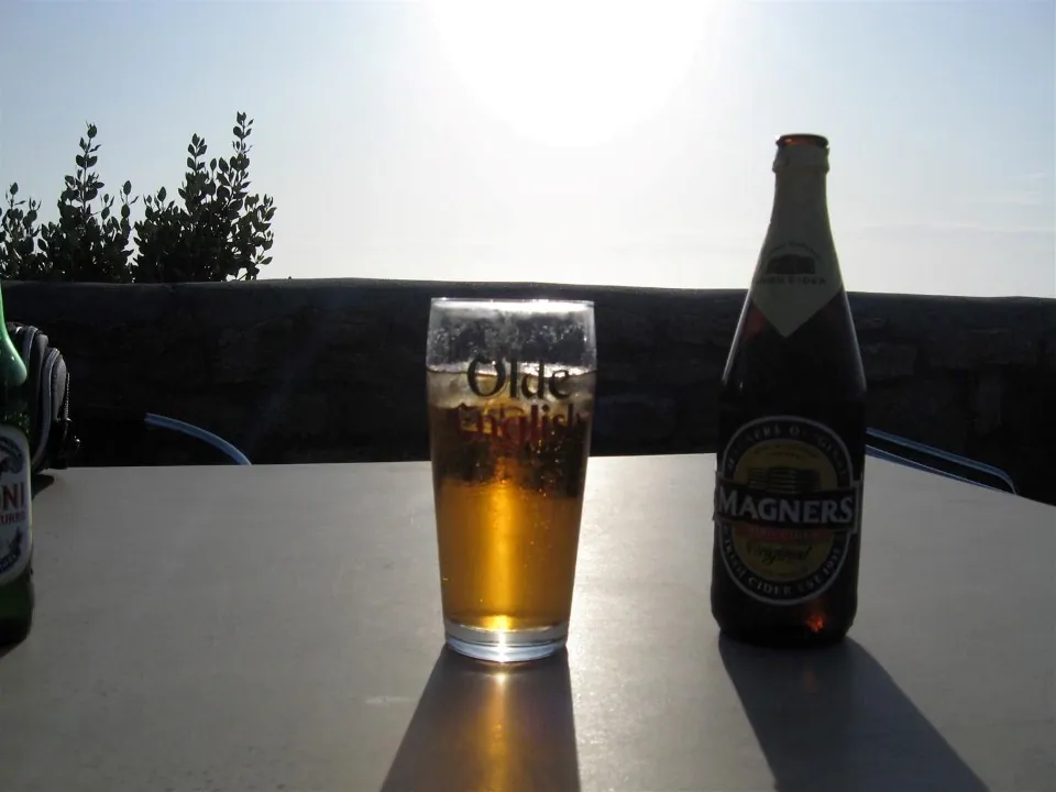 Day 3 cape cornwall golf club   well earned cold drink